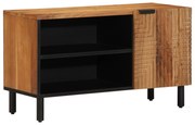 vidaXL Dulap TV cu raft Maro 80 x 31.5 x 46 cm Lemn masiv de acacia