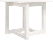 vidaXL Măsuță de cafea, alb, 50x50x45 cm, lemn masiv de pin