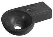 Sapho - Lavoar suspendat de colț BLOK 40 x 23 cm, montare pe dreapta, antracit