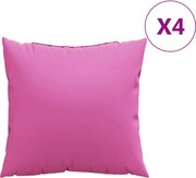 vidaXL Perne decorative 4 pcs Roz 40 x 40 cm Material din poliester