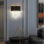 Aplica Led, Elit's EsnS9001-2, 2 X E27, Negru/Auriu