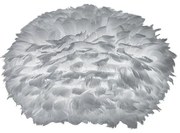 Abajur modern cu pene de gasca EOS gri deschis, 65cm