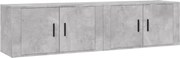 vidaXL Dulapuri TV montate pe perete, 2 buc., gri beton, 80x34,5x40 cm