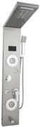 Panou de dus TRENDY'S cu hidromasaj , inox 5 functii digital cu led, gri satin67