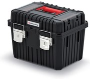 Cutie pentru scule cu încuietoare metalice 44,5 x 36 x 33,7 cm, depozit + compartimente, negru