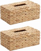 vidaXL Capace pentru cutii de șervețele 2 pcs Zambilă de apă natural