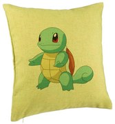 Perna Decorativa, Model copii Squirtle, 40x40 cm, Verde, Husa Detasabila, Burduf