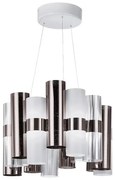 Lustra LED moderna design Art Deco realizata manual LA LOLLO M Pewter