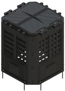 Compost 360 L - negru