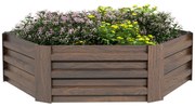 Outsunny Pat de Grădină Hexagonal Înălțat Galvanizat, Cutie de Plantare Exterior cu Margini Siguranță și Bază Deschisă | Aosom Romania