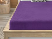 Cearsaf Cocolino microplus cu elastic SOFT 90x200 cm mov inchis