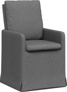 vidaXL Scaune de dining 2 pcs Gri închis 57 x 67 x 98 cm țesătură