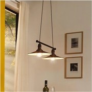 Eglo 49457 - Lustră suspendată pe cablu STOCKBURY, 2xE27/60W/230V