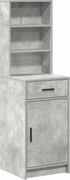 vidaXL Bufet cu sertar Gri din beton 40 x 40,5 x 135 cm Lemn compozit