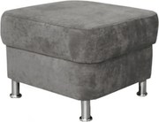 Taburet SANTIAGO, stofa catifelata gri - Matrix 17, 58x58x41 cm