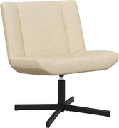 vidaXL Scaun pivotant Crem 63 x 75 x 76 cm țesătură