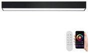 Plafonieră LED dimabilă Immax NEO 07255L LUNGO LED/20W/230V Wi-Fi Tuya negru + telecomandă