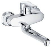 Baterie chiuveta bucatarie Kludi Objekta montare pe perete, pipa 180 mm, crom lucios