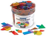 FORME GEOMETRICE TRANSPARENTE (408 PIESE) - LEARNING RESOURCES (LER1766)