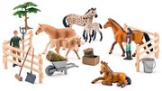 Set de cai cu accesorii Faunica
