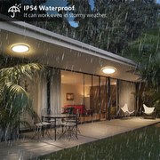 Brilagi - Corp de iluminat LED pentru baie ULTRA SLIM, 12W, 230V, Ø 22,5 cm, auriu, IP54
