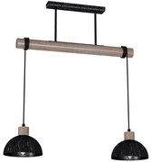 Lustră pe cablu ERIK 2xE27/60W/230V maro/negru