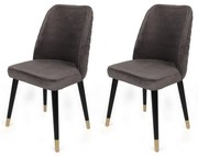 Set de scaune de sufragerie Hugo Anthracite andBlack, 2 buc.