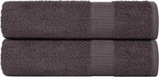 vidaXL Prosoape de duș, FROGN, 2 buc., antracit, 70x140 cm, 360 g/m²