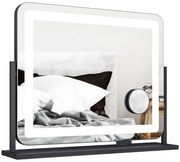 HOMCOM Muior Lumina LED intensitate 3 moduri de iluminare, marire 10X, port de incarcare USB, atingere tactila 62,5 x 52 cm | Aosom Romania