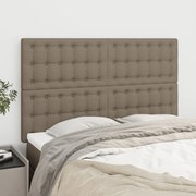 vidaXL Tăblii de pat, 4 buc, gri taupe, 72x5x78/88 cm, textil