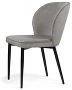 Scaun tapitat Aine gri inchis/negru h87 cm