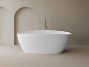 Cada baie freestanding ovala, compozit, 170 x 77 cm, Cast Marble Praga XL 1700x770 mm