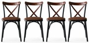 Set de scaune de sufragerie Ekol Brown, 4 buc.