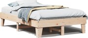 vidaXL Cadru de pat fără saltea, 135x190 cm, lemn masiv de pin
