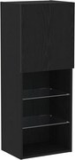 vidaXL Set comodă TV Stejar Negru 40,5 x 30 x 102 cm Lemn compozit