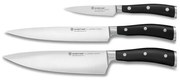 Wüsthof - Set 3 cuțite de bucătărie CLASSIC IKON, negru