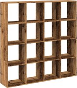 vidaXL Bibliotecă, lemn vechi, 137,5x29x137,5 cm, lemn prelucrat