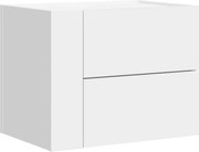 vidaXL Noptieră de perete, alb, 45x30x35 cm