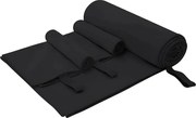 vidaXL Set de Prosoape Sport 3 pcs Negru Poliester și poliamidă