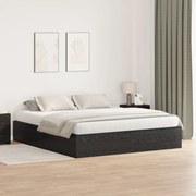 vidaXL Cadru de pat Stejar negru 200 x 180 x 31.5 cm Lemn compozit