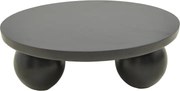 Masuta De Cafea Rotunda Felora Lemn Masiv De Mango Negru D90x30 Cm