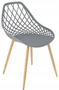 Scaun de terasa,plastic,Gri