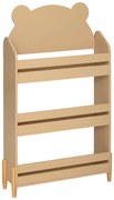 Bibliotecă pentru copii FJELLA, 61,5 x 18,5 x 100 cm, ursuleț