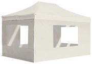 vidaXL Cort de petrecere pliabil cu pereți, crem, 4,5 x 3 m, aluminiu