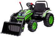 HOMCOM Buldozer Jucarie pentru Copii 3-5 Ani cu Baterie 6V, cu Sunete si Lumini, Viteza 1.5-2.5 km/h, 132x62x65 cm, Verde | Aosom Romania