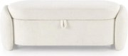 Bancheta FICARIA, stofa buclata crem, 150x40x47 cm