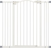 PawHut Poartă Extensibilă pentru Câini fără Șuruburi, Poartă de Siguranță Reglabilă, 94-100x94 cm, Alb | Aosom Romania