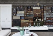 Tapet Stacked Suitcases, repetitiv, Rebel Walls