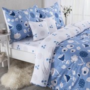 Set lenjerii de pat pentru familii GARDINO, cu cearceafuri şi feţe pernuţe set 8 piese pentru un pat dublu