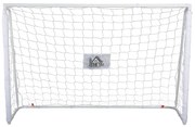 HOMCOM Poartă de Fotbal pentru Adulți și Copii de Grădină cu Țintă Centrală și Stâlpi, 186x62x123 cm, Alb | Aosom Romania